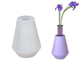 Molde silicona mini florero conico